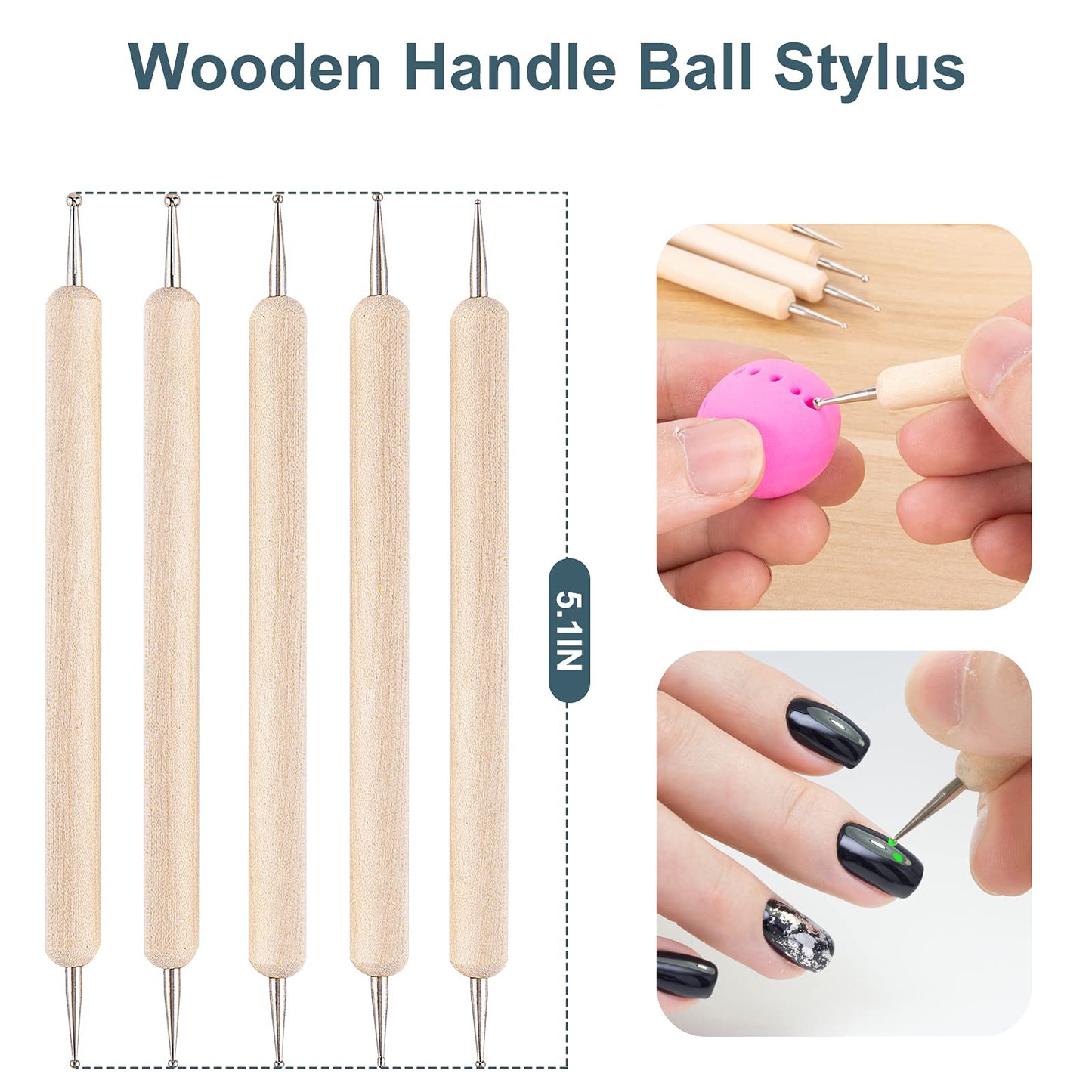 Clay Tools Kit, 25 PCS Polymer Clay Tools, Ceramics Clay Sculpting Tools Kits, Air Dry Clay Tool Set for Adults, Kids, Pottery Craft, Baking, Carving, Drawing, Dotting, Molding, Modeling, Shaping