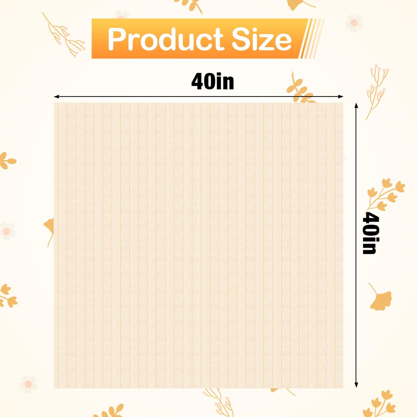 40" × 40" Large Overlocking Tufting Cloth with Marked Lines- Primary Monk's Cloth Punch Needle Fabric for DIY Rug-Punch Tufting Gun