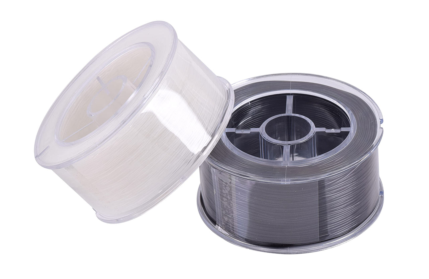 KONMAY 2 Rolls 0.8mm Round Stretchy Bracelet Strings with Organizing Case, 130 Yards Black and White Crystal Elastic Thread Cord for Jewelry Bracelets Making and Beading