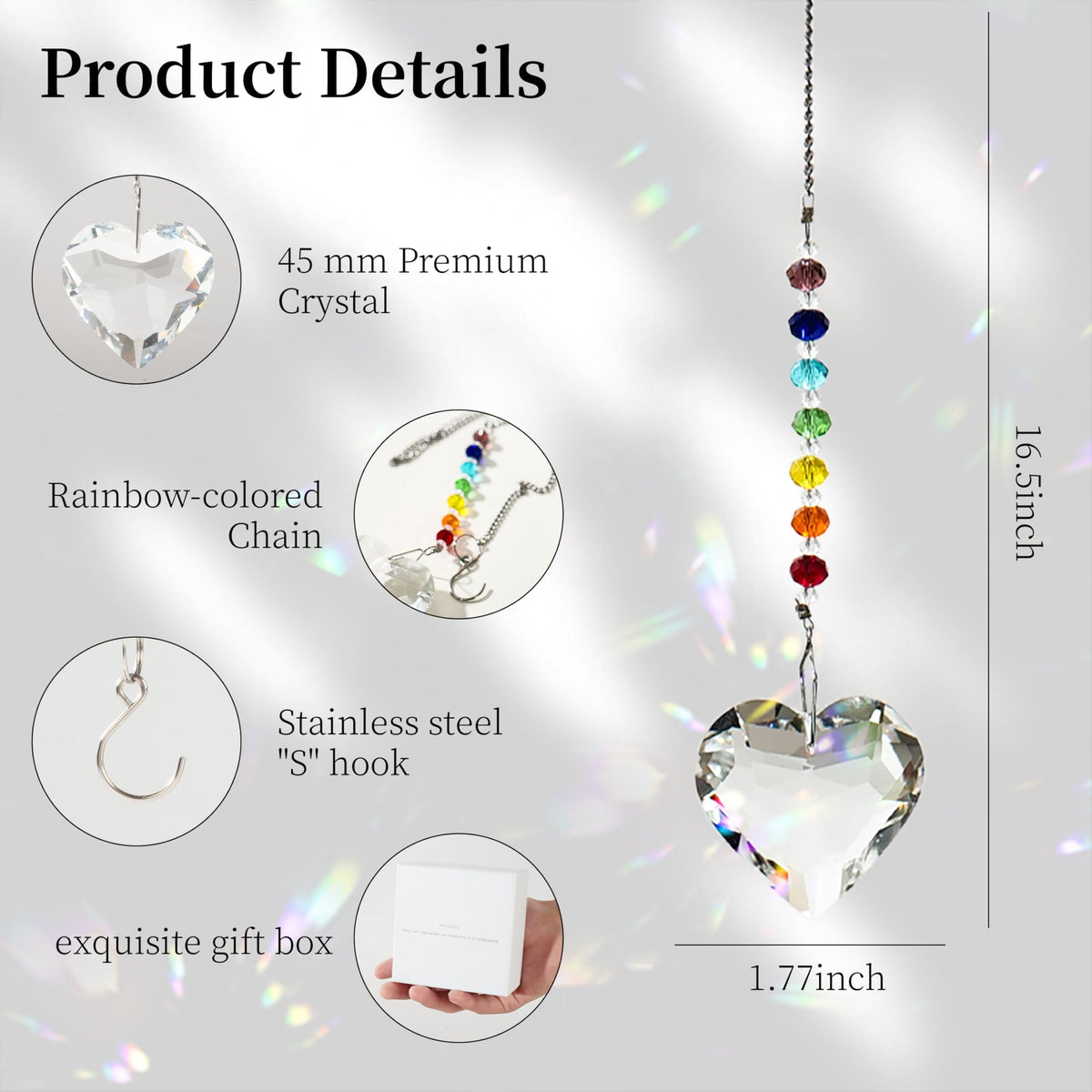 Birthday Gifts for Women Friend Crystal Suncatcher Christmas Ornament Decor