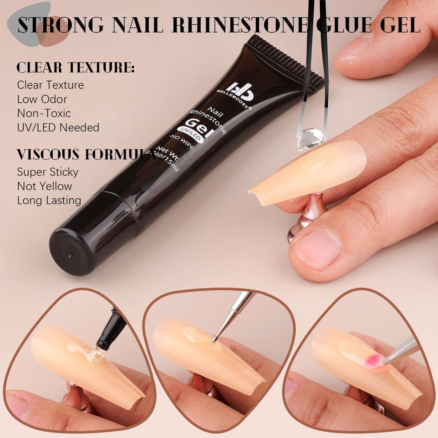 2630Pcs Clear Glass Nail Rhinestones 120Pcs Multi Shapes Flatback Gems Crystal + 2510Pcs 1.5-4mm Round Beads with Rhinestones Glue Gel, Manicure Diomand Jewelry Gemstones for Nail Design Makeup