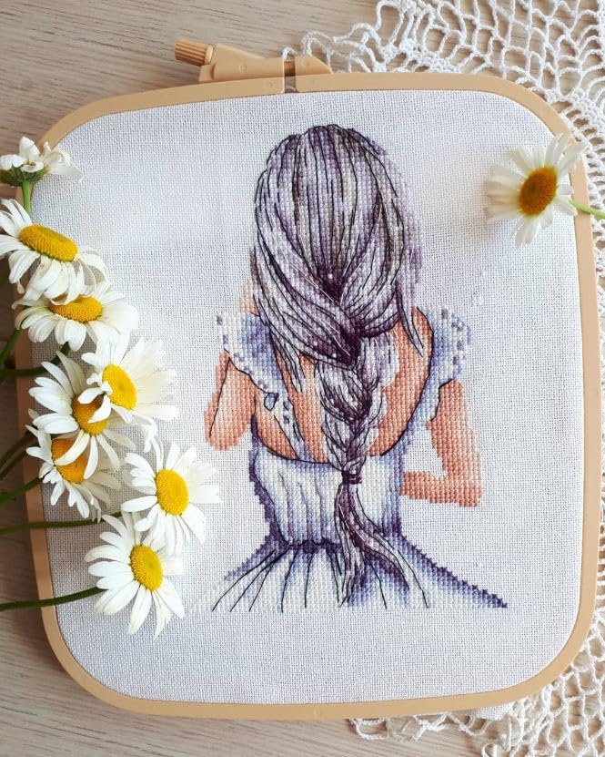 Beige Plastic Square Embroidery Hoops, Cross Stich Hoop, Punch Needle Hoop (4 Pcs Set)
