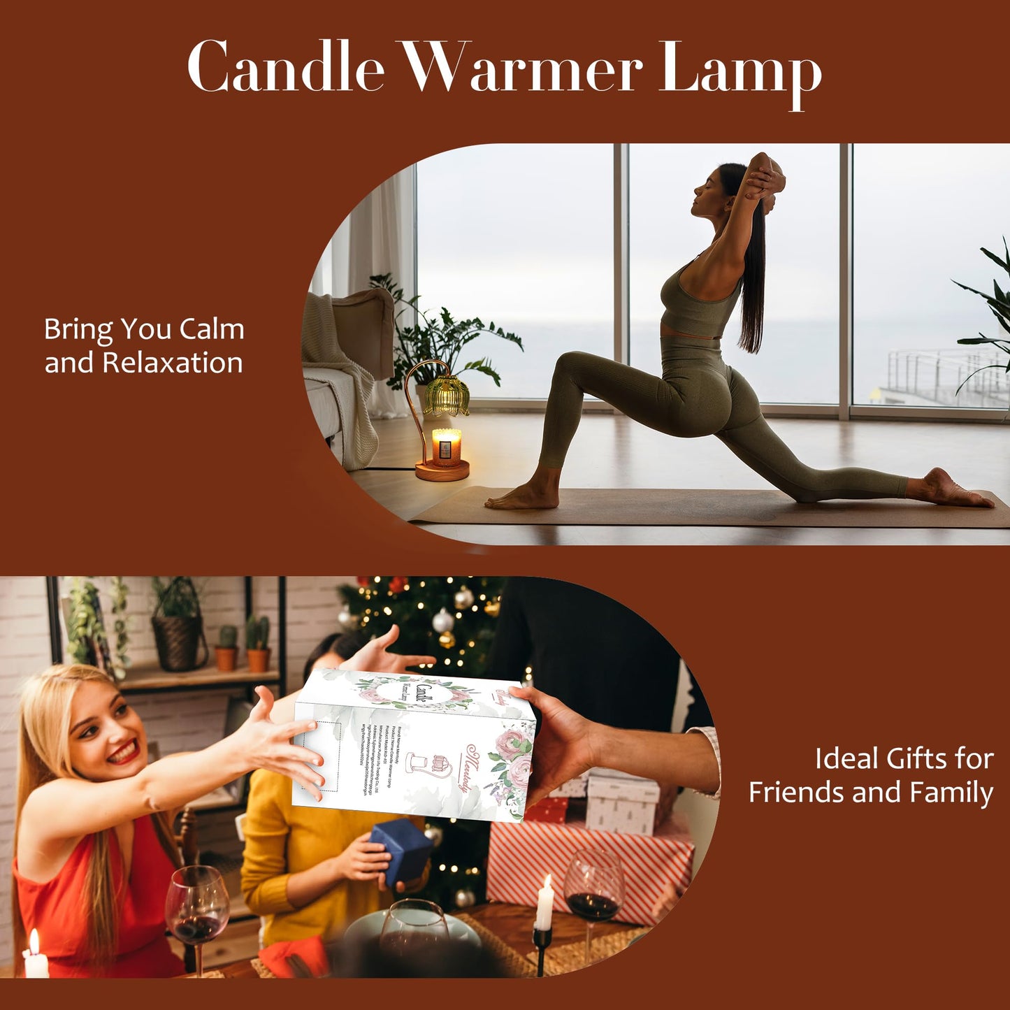 Merrtody Flower Candle Warmer Lamp with Timer & Dimmer - Fits All Jar Scented Candles - Christmas & Mother's Day Gift for Women，Mom，Her