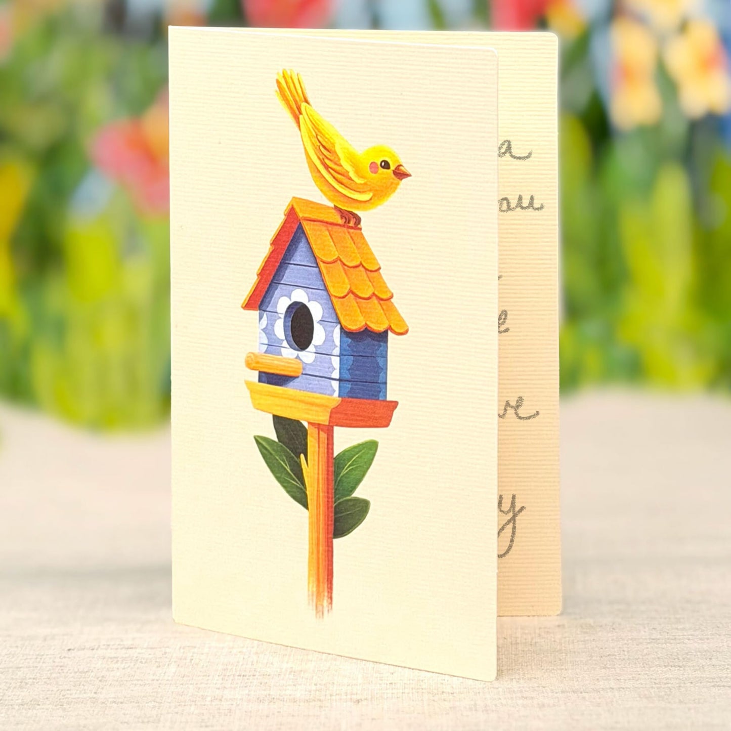 Freshcut Paper Pop Up Cards, Birdhouse Garden, 12 Inch Life Sized Forever Flower Bouquet 3D Popup Greeting Card, Birthday Cards, Thank You Card, Blank Notecard & Envelope