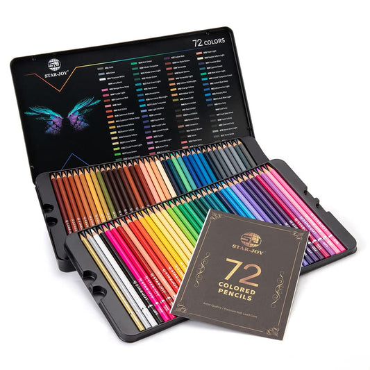 72 Colored Pencils for Adult Coloring Books, Premier Coloring Pencils Set, Quality Oil Based Colored Pencils, Holiday Gifts for Artist Drawing