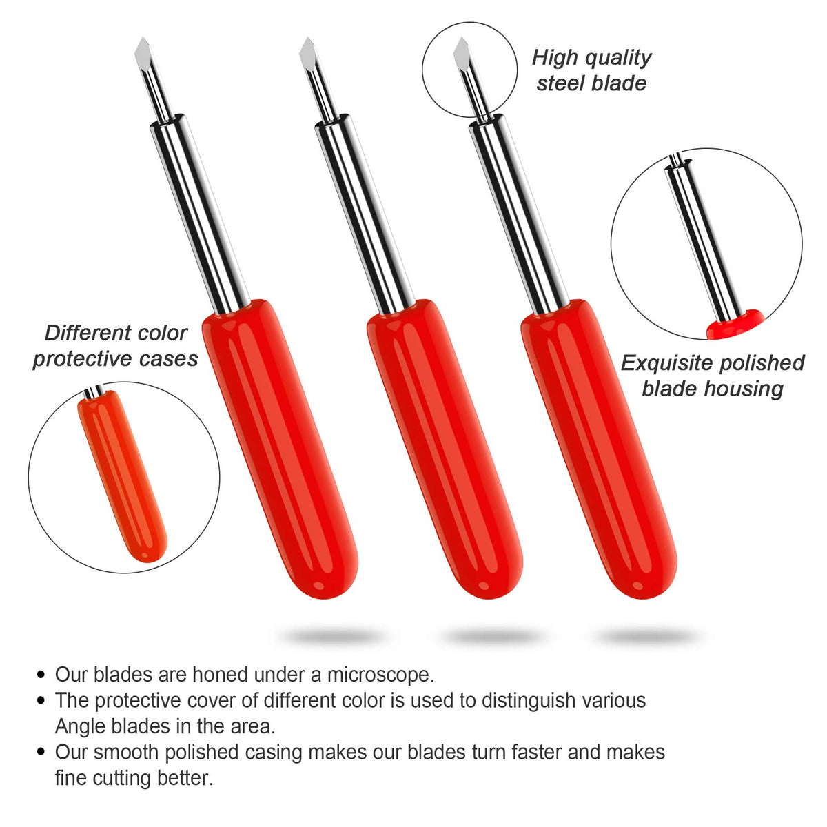 Hadwoer 50-Pack 45 Degree Fine Point Blades Compatible with Explore Maker