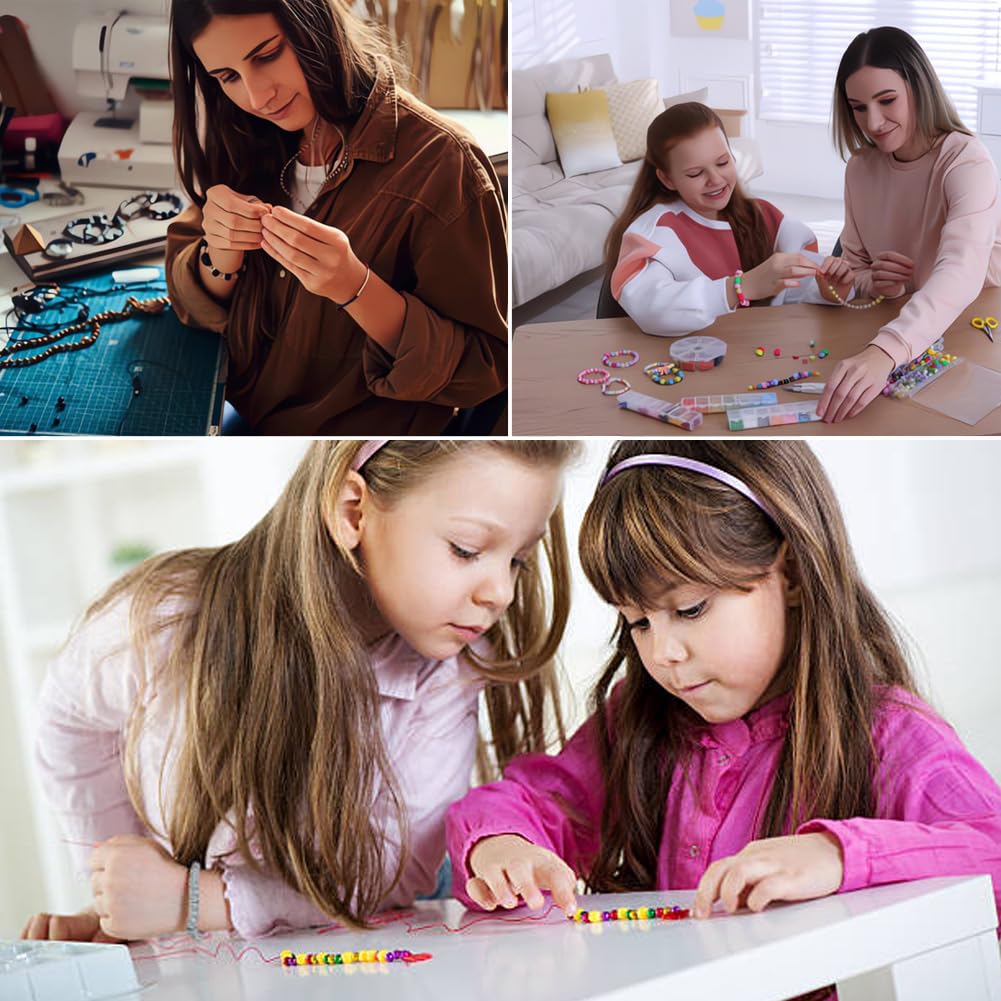 Ewparts 1mm 109 Yard Stretchy Bracelet String Elastic String for Bracelets Sturdy Rainbow Elastic String Elastic Cord for Jewelry Making, Bracelet Making,Necklaces, Beading and Crafts, 1.0mm