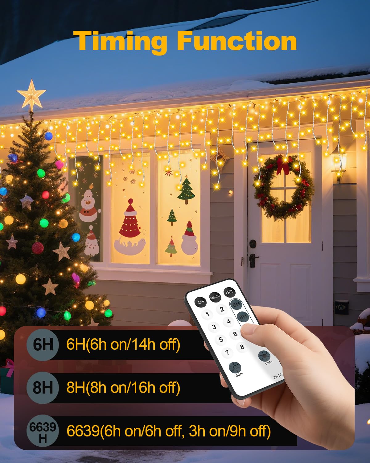 Christmas Outdoor/Indoor Decorations Ice Lights Twinkle Fairy String Light