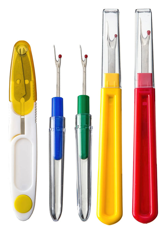 Ortarco Seam Ripper and Thread Remover Kit for Sewing 2 Big 2 Small Stitch Ripper Tool and 1 Thread Snips