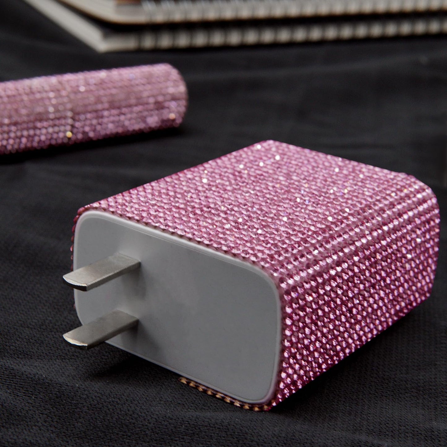 Bling Crystal Rhinestone Sheet, Glitter Car Decoration Gem Sheets, Rhinestone Stickers Self Adhesive for DIY, 9.4 x 7.9 Inch (Pink)
