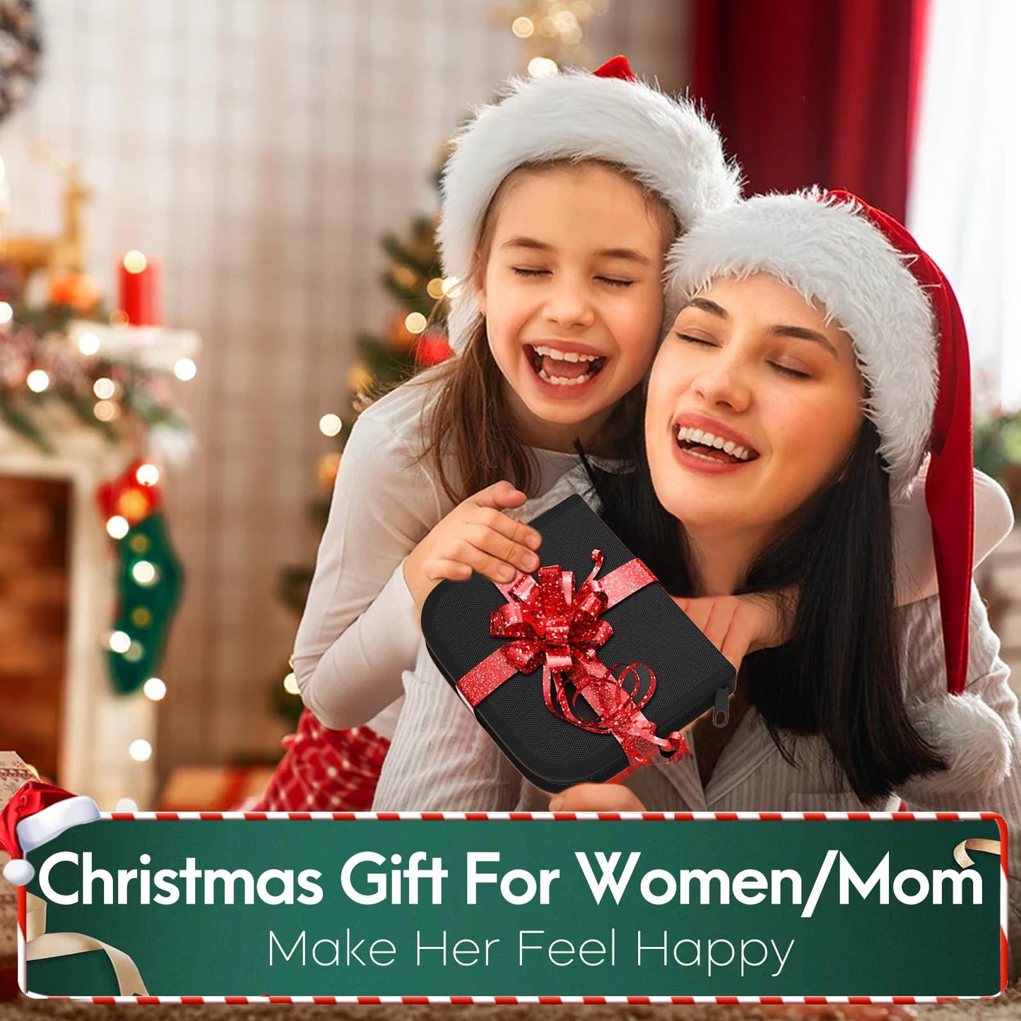 Sewing Kit Gifts for Mom Grandma Friend Adults Beginner Kids Traveler, Portable Sewing Supplies Accessories Contains Thread, Needle, Scissors, Measure Tape, Dorm Room Essentials (Black, M)