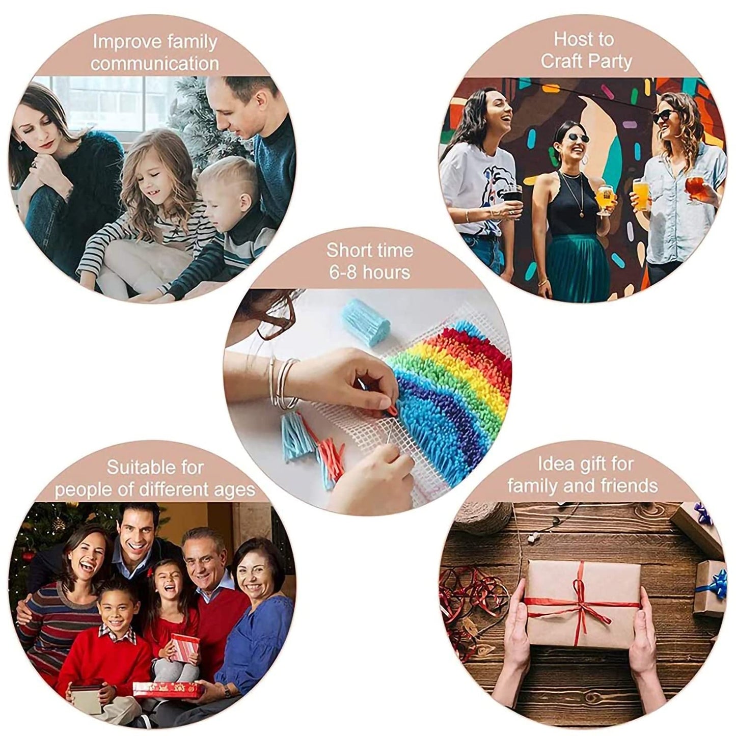 Latch Hook Rug Kits for Adults, Colorful Owl with Preprinted Canvas Pattern DIY Carpet Tapestry Rug Cushion Yarn Needlepoint, 22.5X33.5Inch / 58X85cm