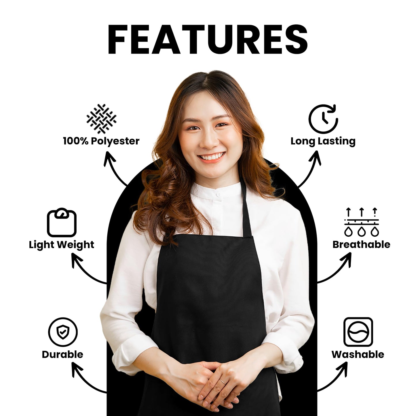 Black Apron for Women Black Aprons  Bulk Chef Apron for Men Grilling Aprons for Men