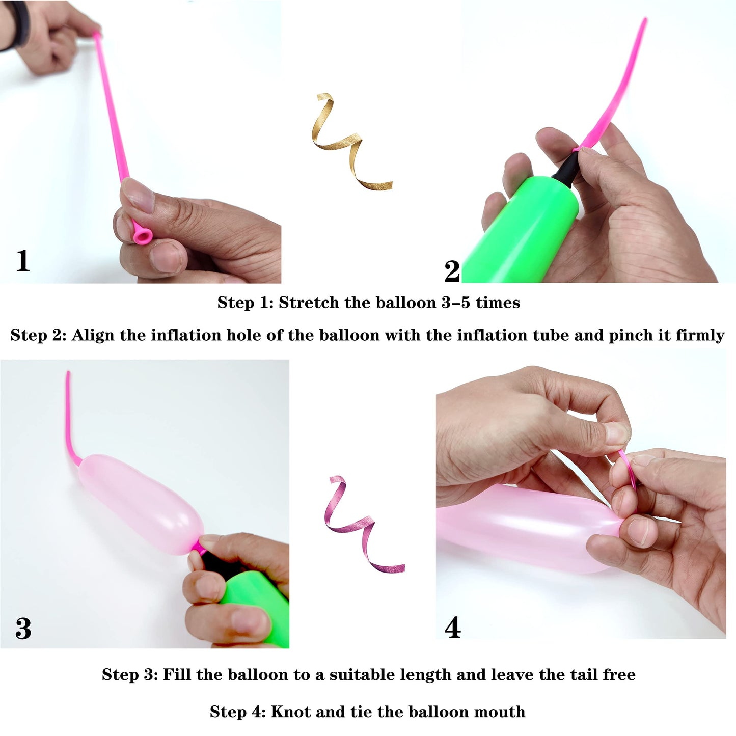 LXZFCRG 260 Balloons Pack of 100 Long Balloon Animal Twisting Balloons for for Animal Shape Birthdays Clowns