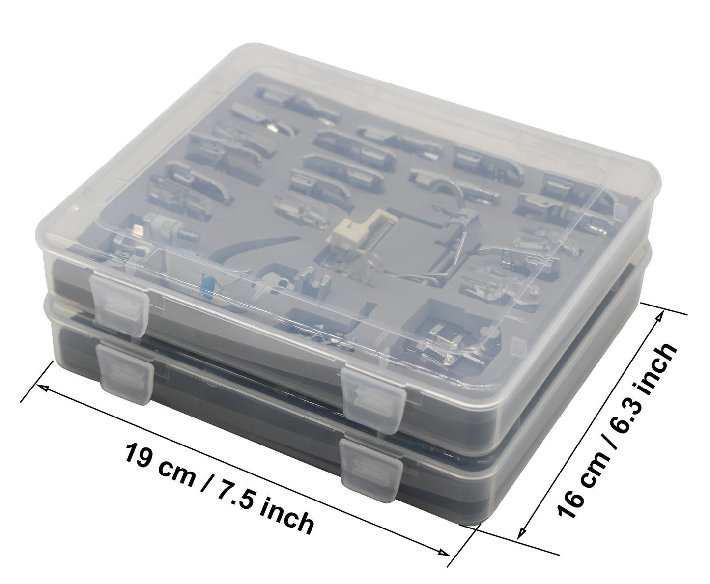 Stormshopping 52pcs Sewing Machine Presser Feet Set - Metal, Low Shank for Singer, Brother, Babylock, Janome and Kenmore