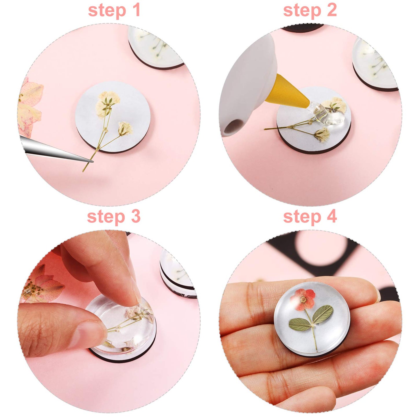 72 Pieces Craft Magnets Glass Ceramic Ferrite Magnet with Adhesive Backing and Transparent Clear Glass Cabochons for DIY Craft Fridge Refrigerator Magnets Pendants(Round,1 Inch)