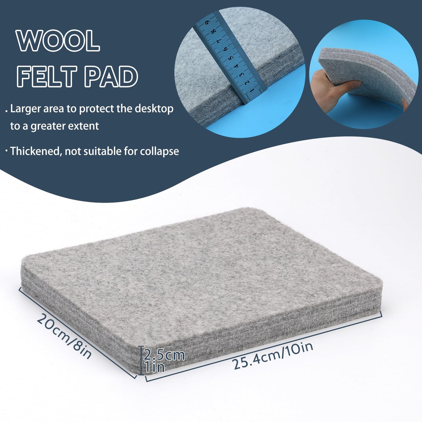 Needle Felting Kit Tools, 10"x 8" Felting Pad,Wooden Wool Carders, 34 Pcs Felting Needles, Felt Kit Supplies Include Storage Bag for Beginners DIY Wool Craft