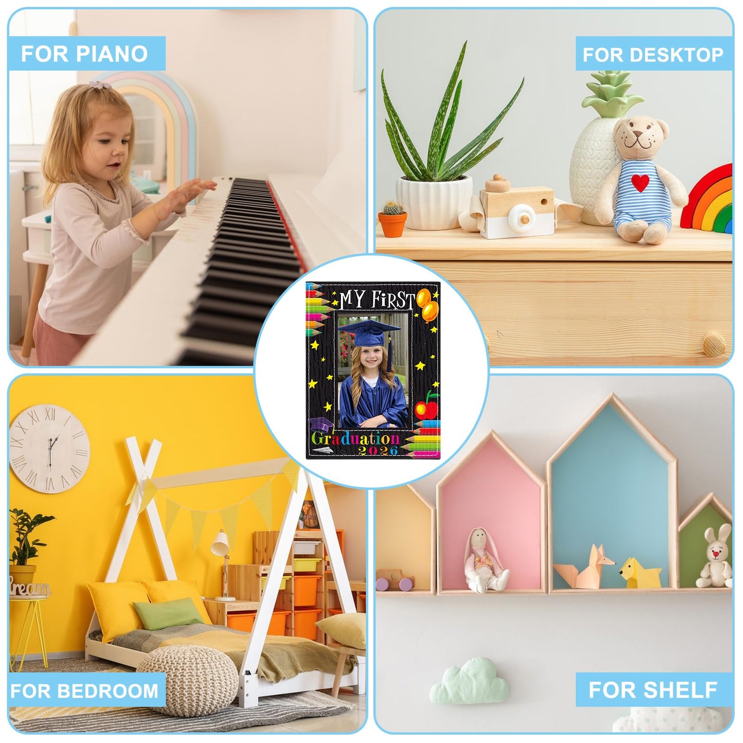 FaCraft Preschool Graduation Gift - 4"x6" Pre K Kindergarten Graduation Gifts 2026 Graduation Picture Frame My First Graduation Frame End of Year Gift for Kids Students Boys Girls Son Daughter