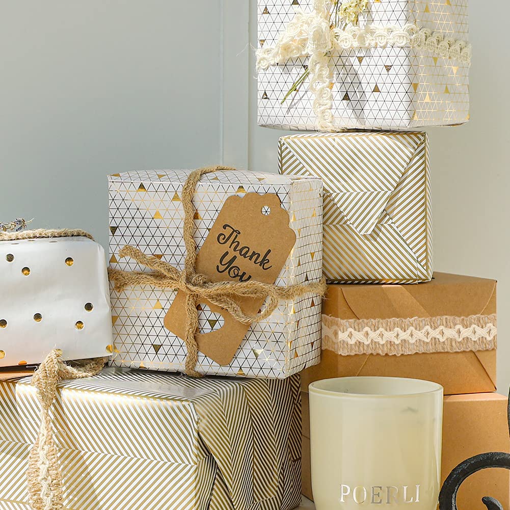 VGOODALL 9 Rolls Jute Ribbons Lace Craft Ribbon 18 Meters for Crafts Wraping Gifts Party Holiday and Rustic Wedding Decorations