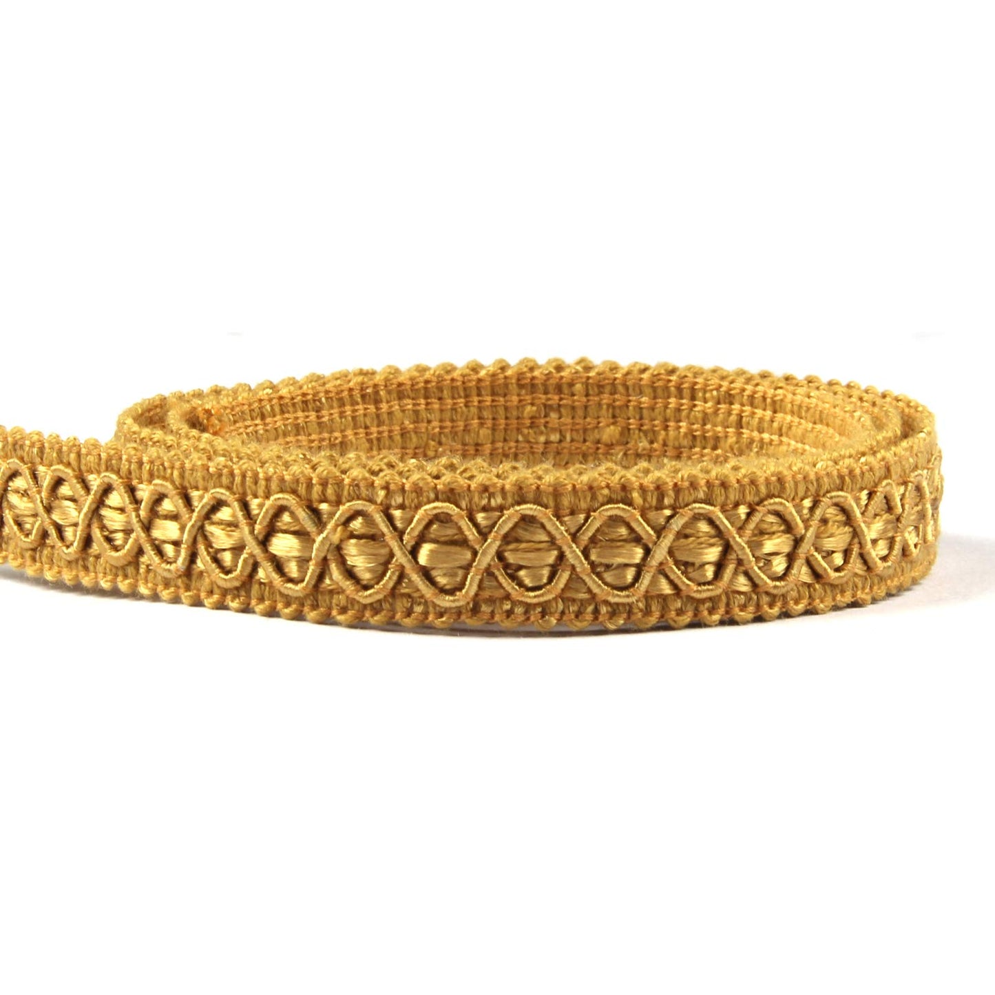 Gimp Braid Trim, 0.59 Inch / 5 Yards, Gold Silver Fabric, Upholstery Trim for Sewing, Polyester, DIY Crafts, Costume, Home Decorative
