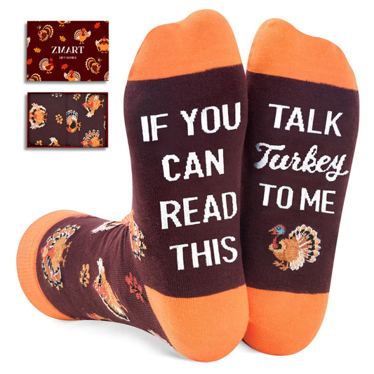 Turkey Socks for Women - Thanksgiving, Hostess Gifts for Female Friends, Trot Socks