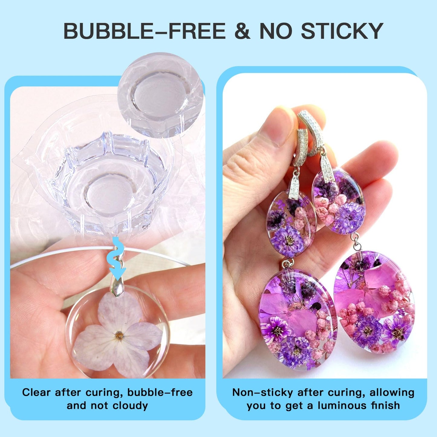 400g UV Resin, New Formula Crystal Clear UV Resin Solar Cure Sunlight Activated Hard UV Resin Kit for Jewelry Making, Casting and Coating DIY Crafts