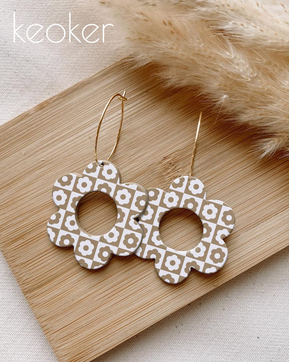 KEOKER Silk Screen Stencils for Polymer Clay, 3 PCS Reusable Silkscreen Print Kit for Printing on Clay & Other Jewelry Clay Earrings Decoration, Cheetah Leopard Silk Screen for Polymer Clay (3PC)