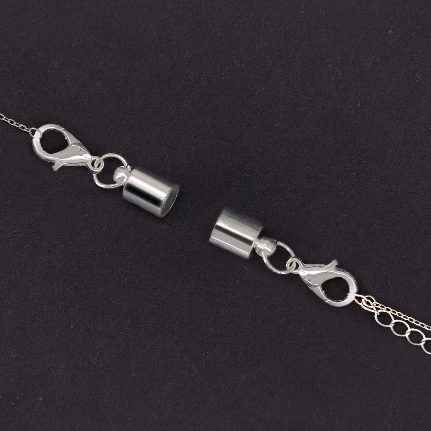 12 Pack Magnetic Necklace Clasps and Closures. Necklace Jewelry Extender with Strong Magnet. for Jewelry Necklace Bracelet Making. Gold and Silver Plating (12Pcs | Silver Cylinder)