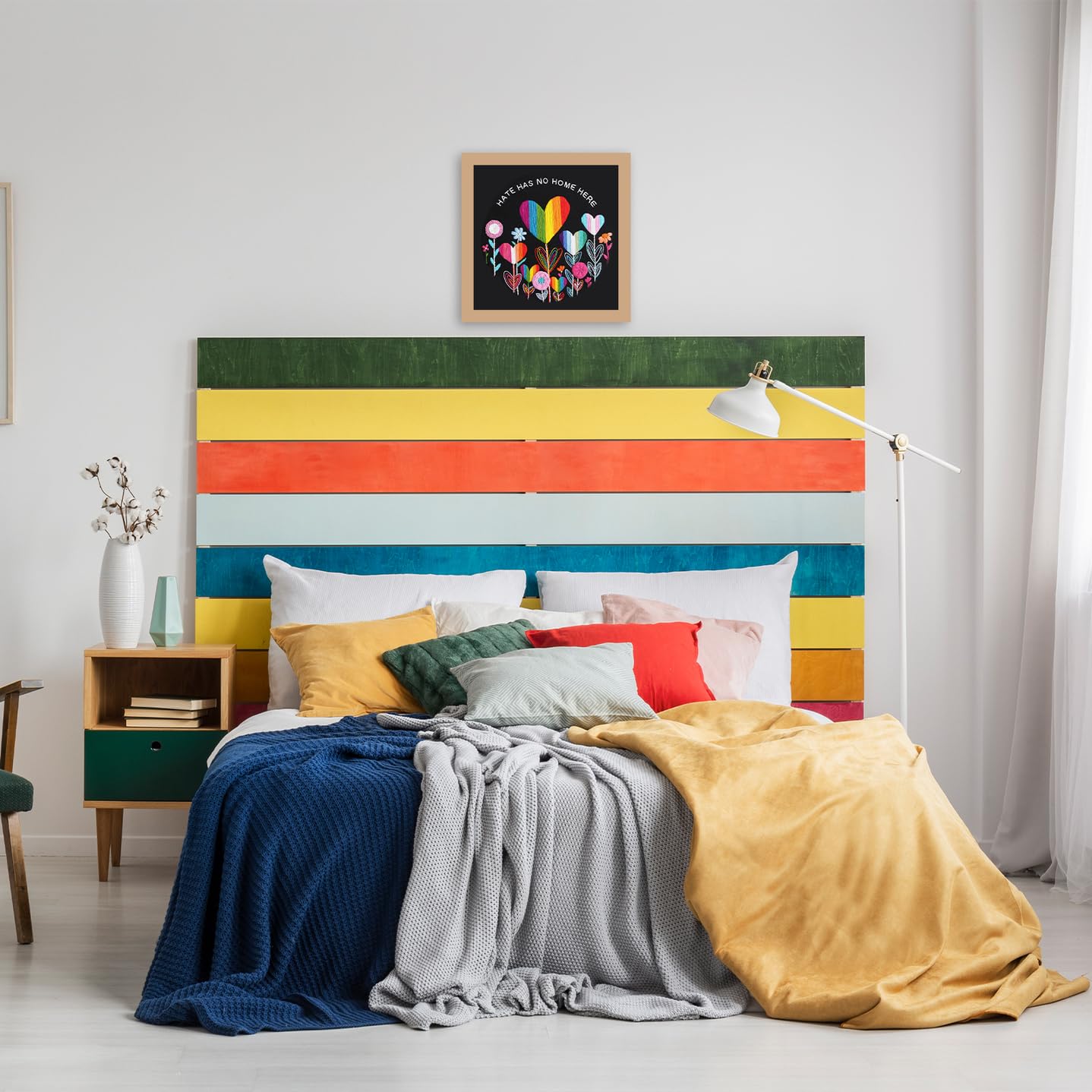 Louise Maelys Flower Beginners Embroidery Kits,Cross Stitch Kit for Adults,DIY Needlepoint with LGBT Love Pattern,Including Cloth, Needles,Threads and Instruction