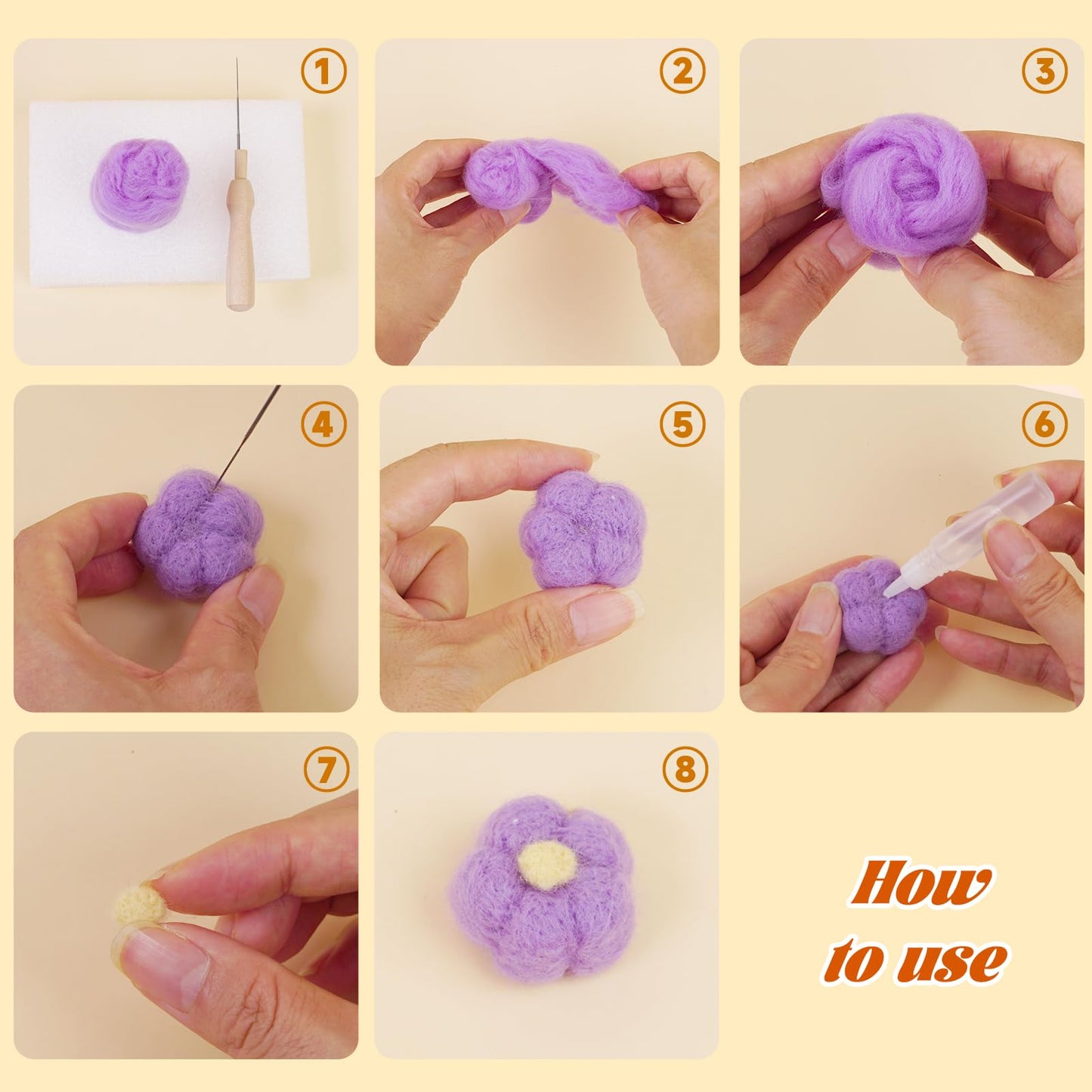 Needle Felting Kit,Wool Roving 20 Colors Set,Tools for Felted Animal Needle Felting Supplies,Needle Wool Felting Tools Kit