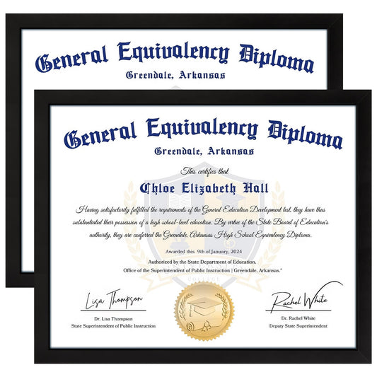 FIXSMITH 8.5x11 Diploma Frame, Black Picture Frame with Clear Plexiglass, 2 Pack Certificate Frame for Wall Display, 8.5x11 Document Frame, High School Diploma Frame