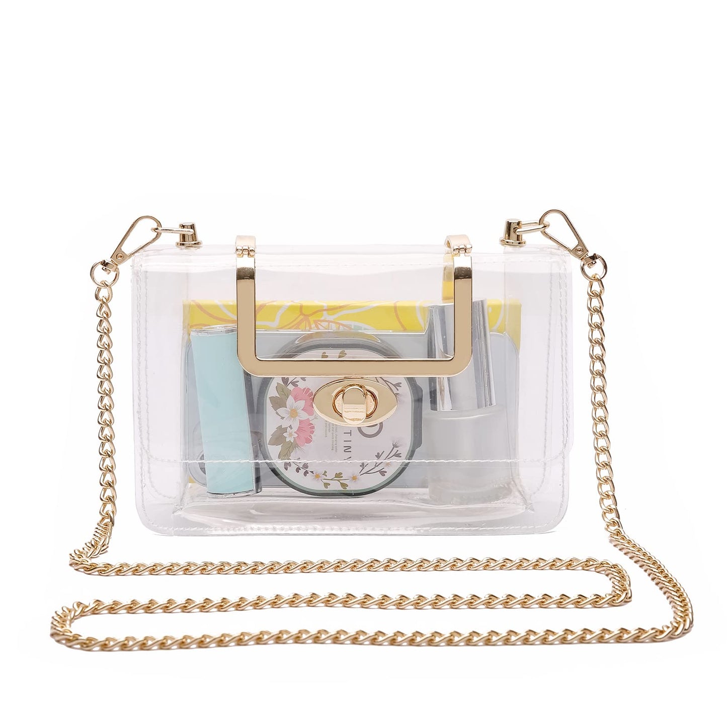 MOETYANG Clear Purse Stadium Approved for Women, Small Clear Crossbody Bag Fashion, Cute See Through Clutch Mini Shoulder Bag