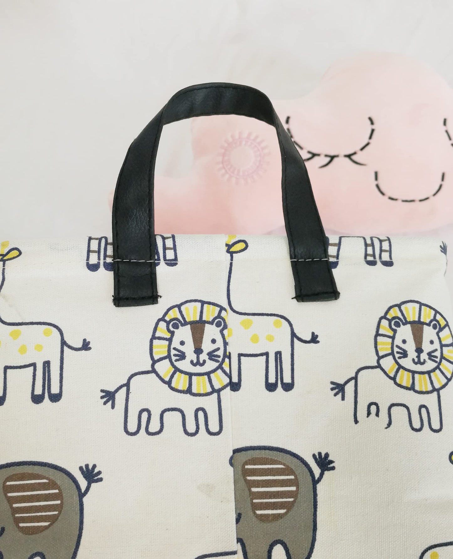 MAIZMZ Rectangular Storage Basket Collapsible Organizer Bin Waterproof Toy Box for Organizing Home/Dorm/Kitchen/Pet/Office/Closet/Shelf/Gift Baskets (animal), Yellow