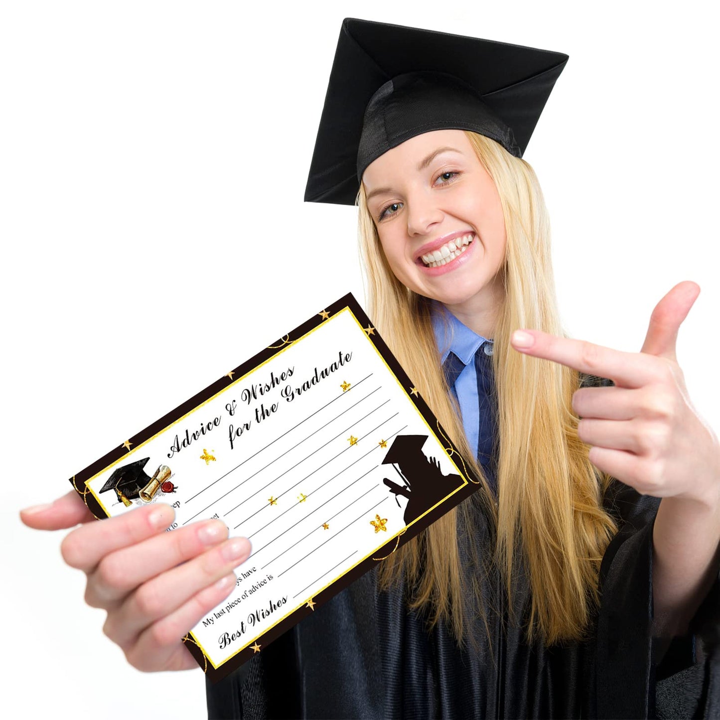 Fibevon Graduation Advice Cards - 50-Pack Graduate Party Supplies 2026 Advice for the Graduate Graduation Decorations Party Favors Table Games Personalized Graduations Cards
