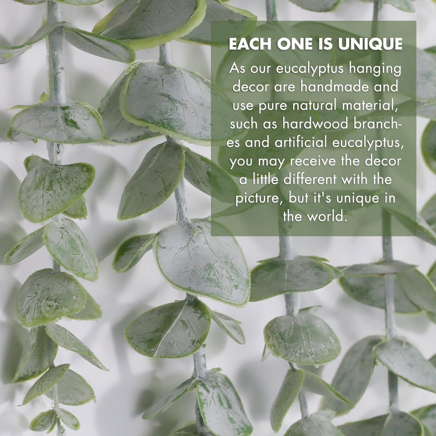 Bestjing Artificial Eucalyptus Wall Hanging Decor - Fake Eucalyptus Leaves Greenery Eucalyptus Vines Wall Hanging Plants - Farmhouse Rustic Boho Wall Decor for Bathroom Bedroom Livingroom Decorations