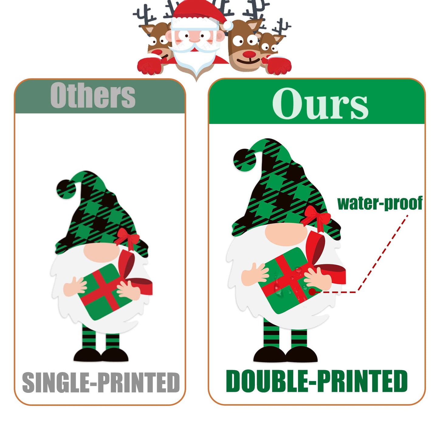 Christmas Window Clings - 316PCS Christmas Decorations Window Stickers Decals for Glass Windows Office Home Indoor Outdoor