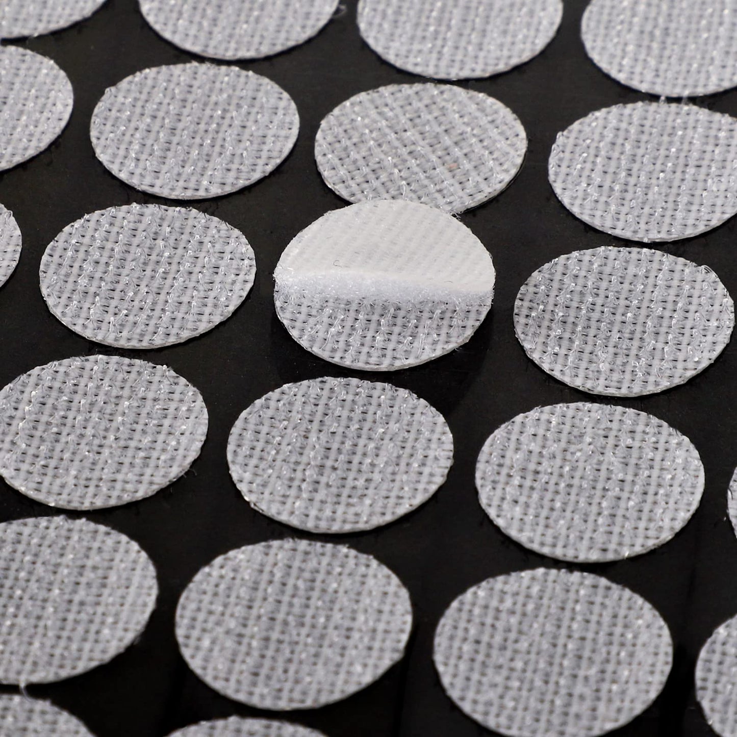 WXBOOM 2000pcs (1000 Pairs) 0.59" Self Adhesive Dots, White Hook & Loop Dots Waterproof Sticky Back Nylon for School Classroom Office Home 15mm/0.59" Diameter