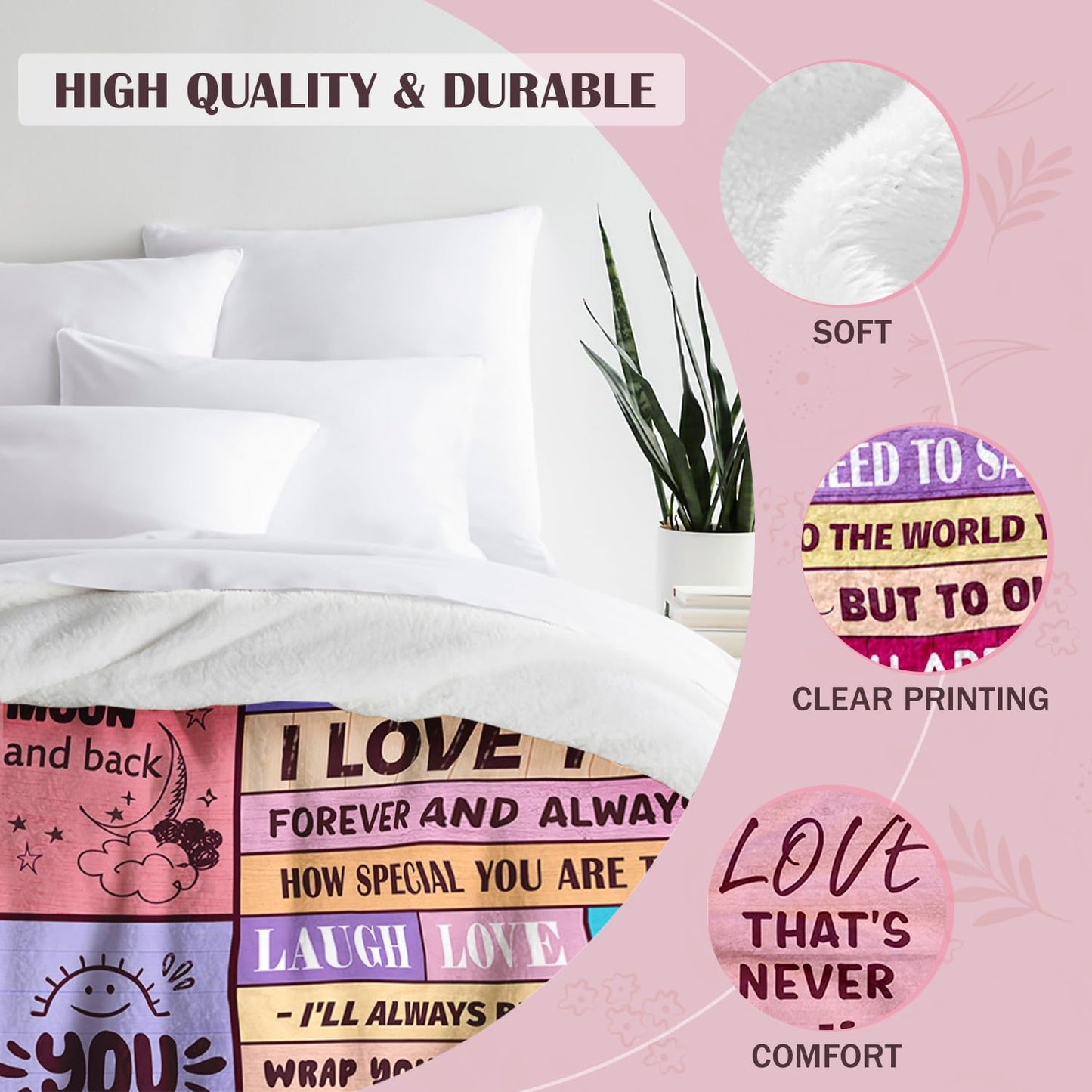 Sruemiul Mothers Day Blanket Gifts for Mom from Daughter & Son - Best Mom Ever Gifts - Presents for Moms - Mothers Day Birthday Gift Ideas for Moms - Gift for Mother - to My Mom's Blanket 50"x60"