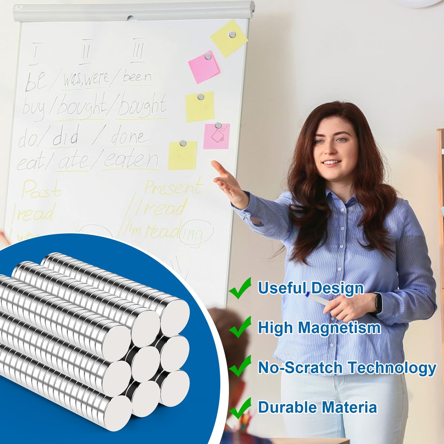 DIYMAG 60Pcs Tiny Refrigerator Neodymium Magnets, Mini Button Rare Earth Magnets for Office, Whiteboard, Kitchen, Teachers, Crafts