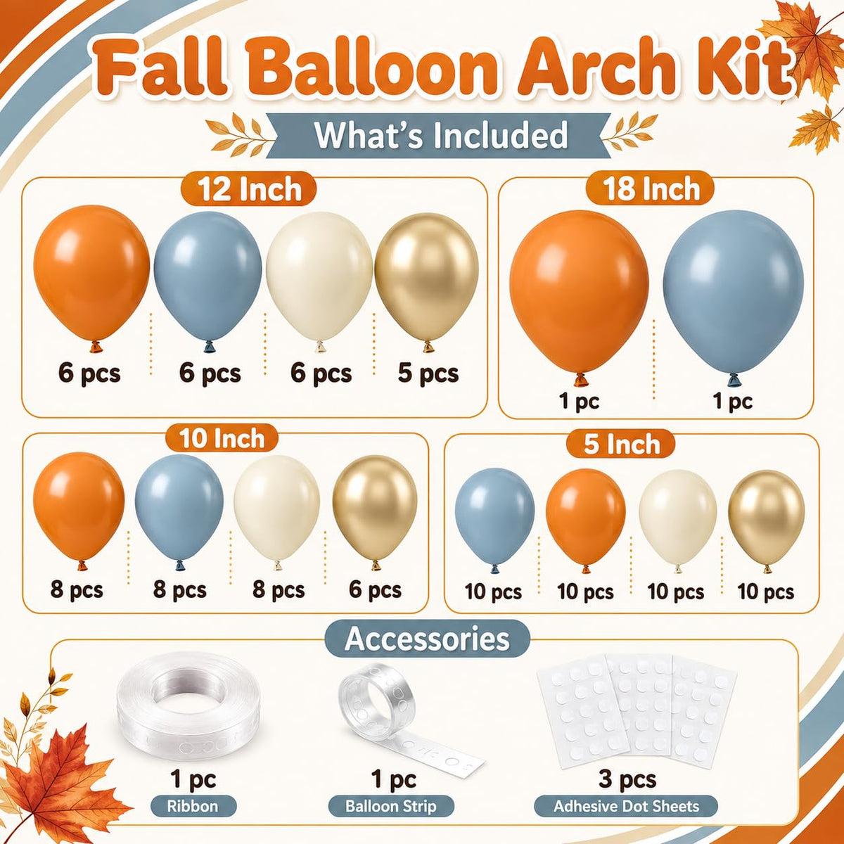 Fall Autumn Balloon Arch Kit, Thanksgiving Themed Party Decorations