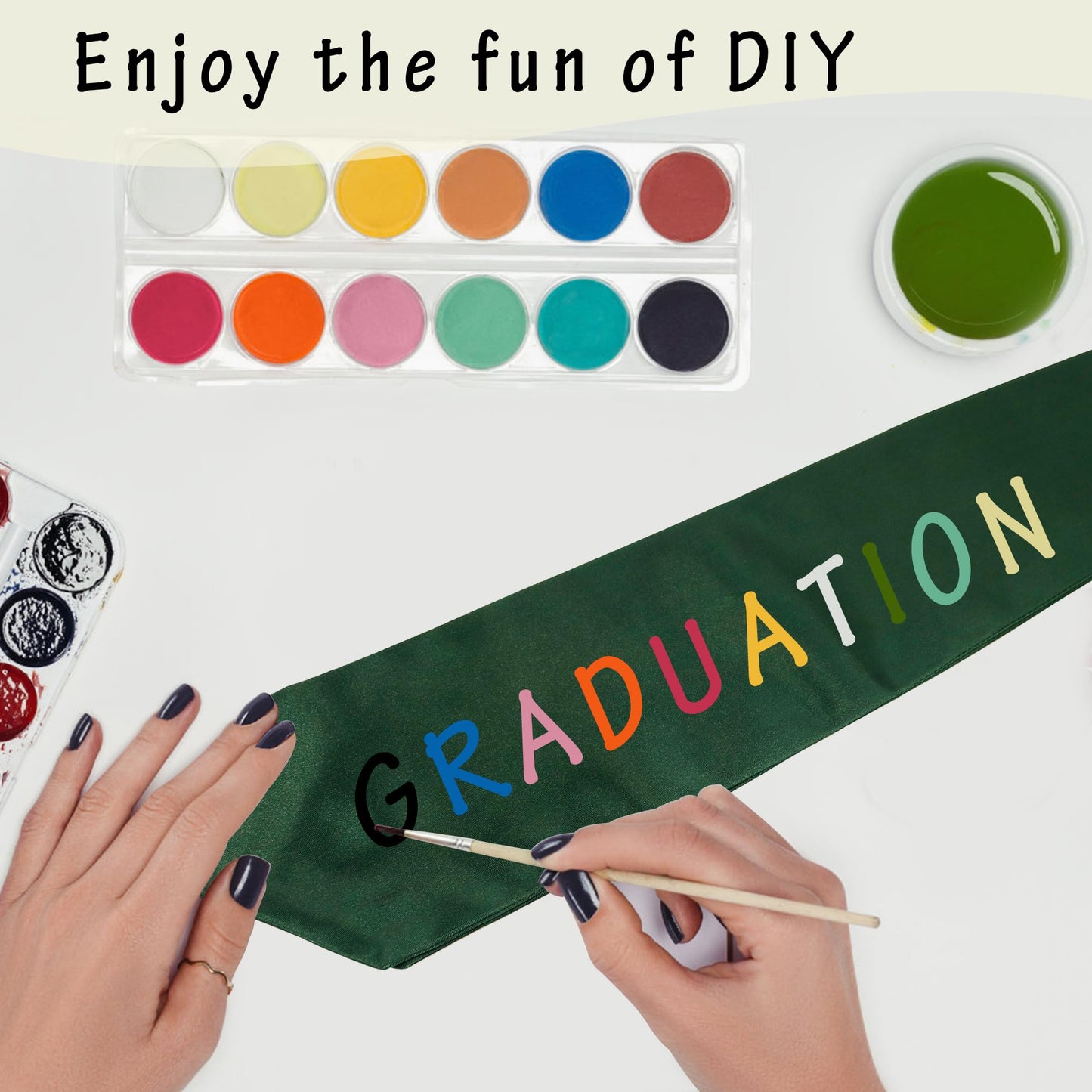 GraduationMall Unisex Adult Plain Graduation Stole 60" Forest Green