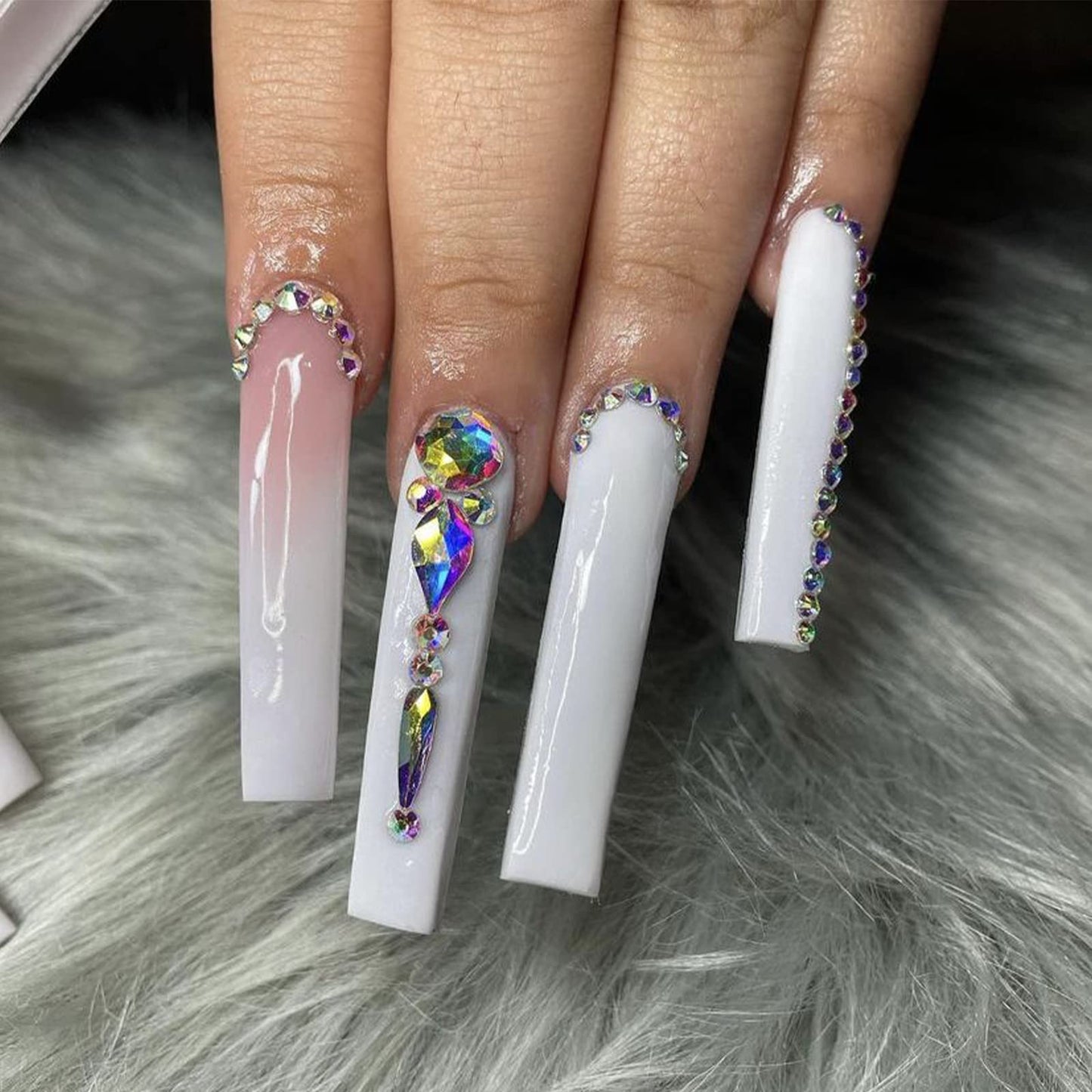 Canvalite 1820Pcs Rhinestones Nail Gems, 12 Styles 3D Glass Crystals Charms Shiny Multi Shape Flatback Nail Rhinestones for Nail Art with Picker and Tweezers for DIY Nail Art