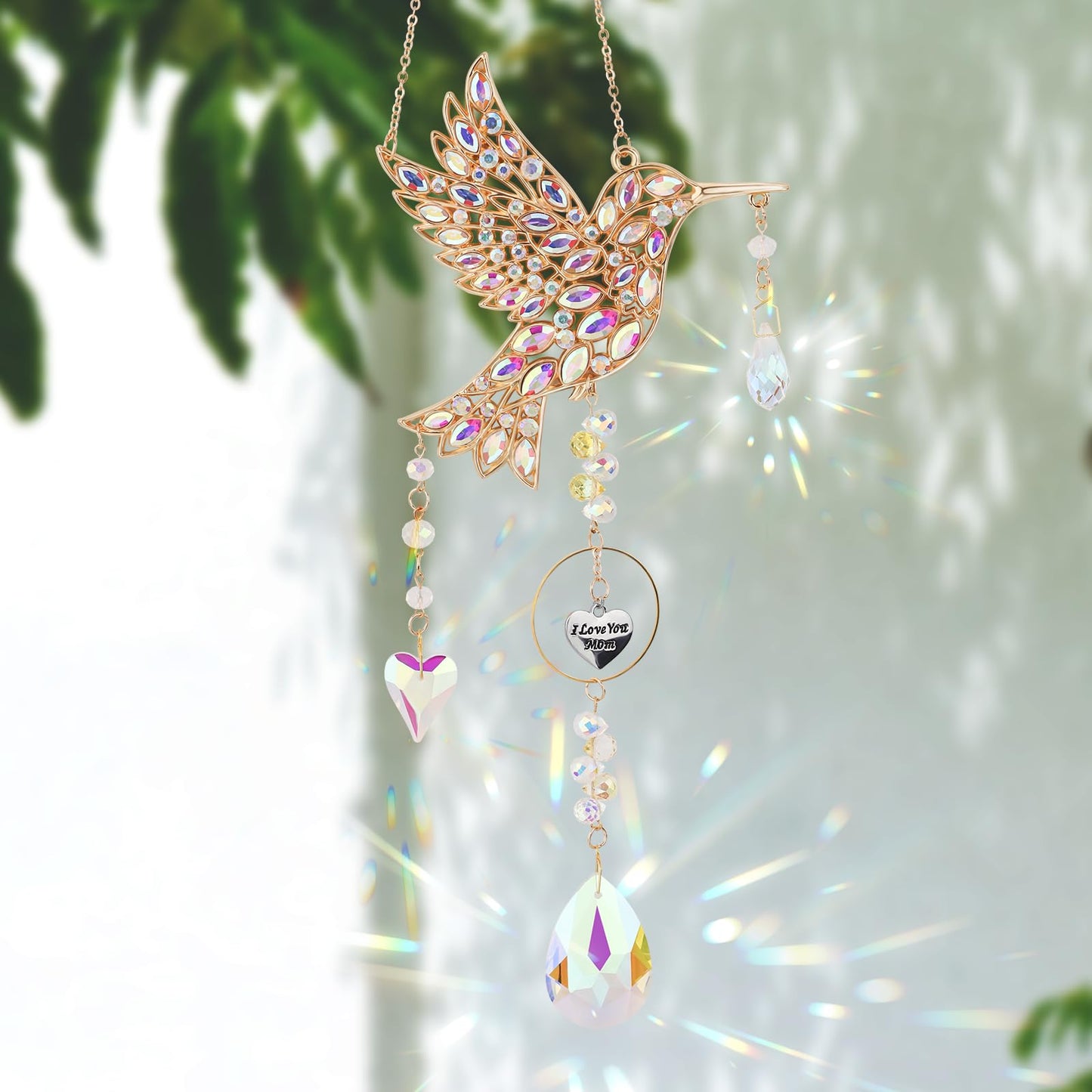 Hummingbird Gifts for Mom - Mom Gifts for Mothers Day Birthday Valentines Day, Sun Catchers Indoor Window, Hummingbird Gift for Women Mother Grandma Bird Lovers Outdoor Garden Spring Home Decor