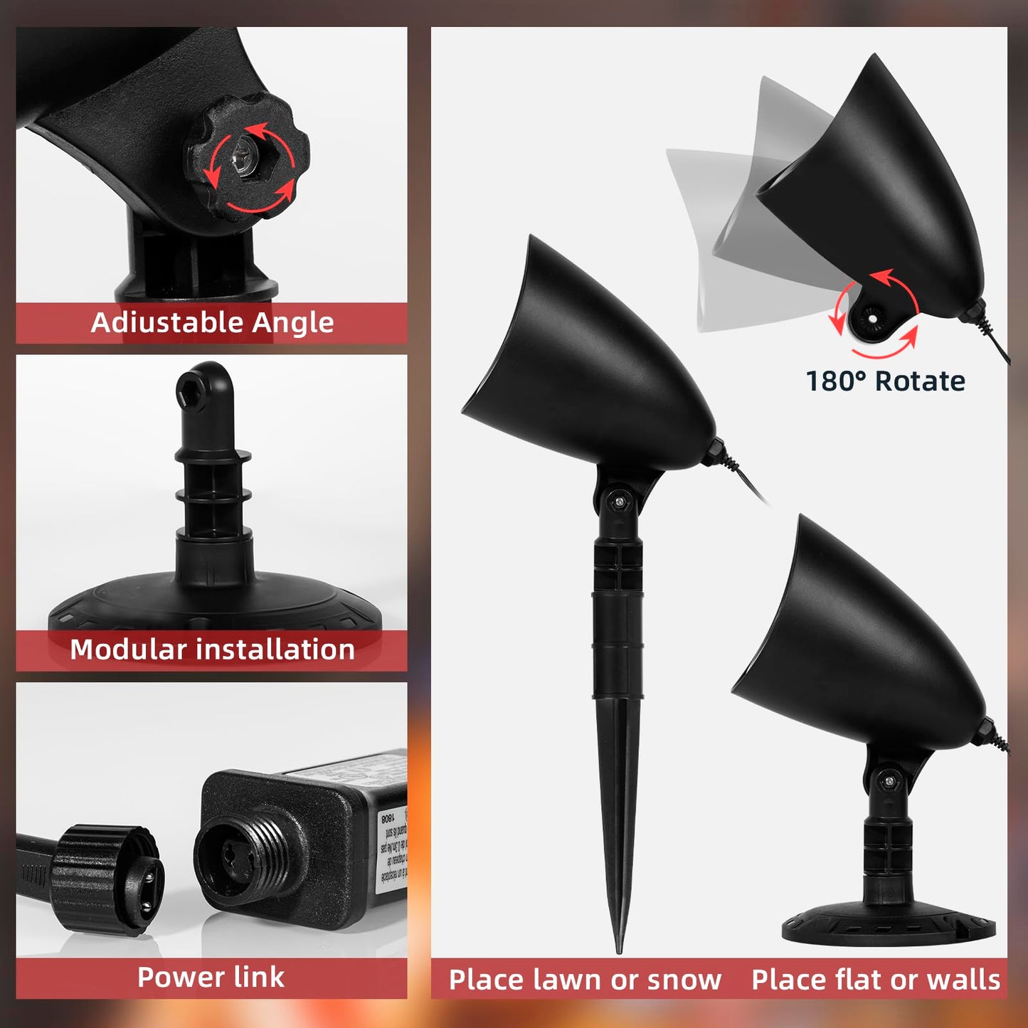 Halloween Projector Lights, Red Skull Projector LED Light, Waterproof Holiday Decoration for Party Yard Garden Outdoor Indoor Landscape Halloween Lights