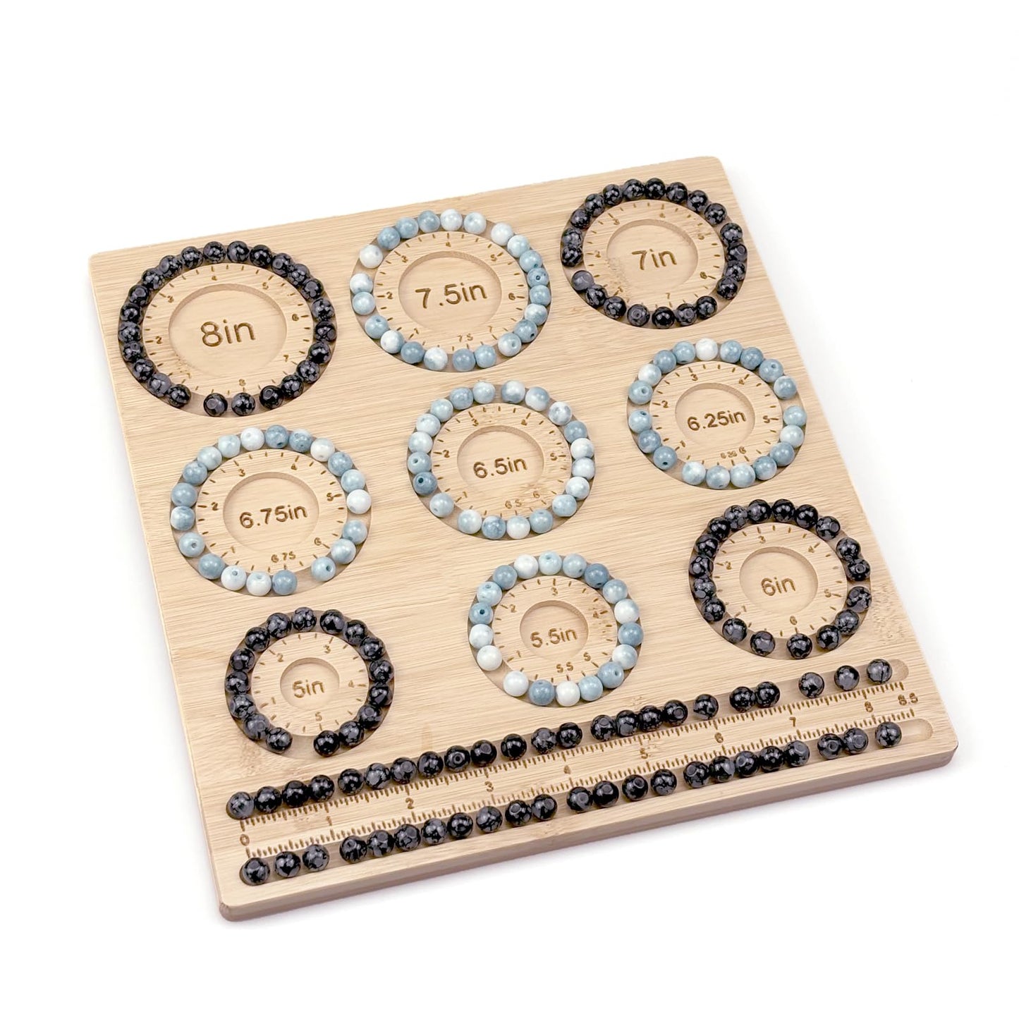 Bead Boards for Jewelry Making, Bamboo Beading Board for Jewelry Bracelet Making, Bracelet Bead Board, Bracelet Bead Board for Bracelet, Jewelry Making Supplies,Bead Tray 5" to 8"