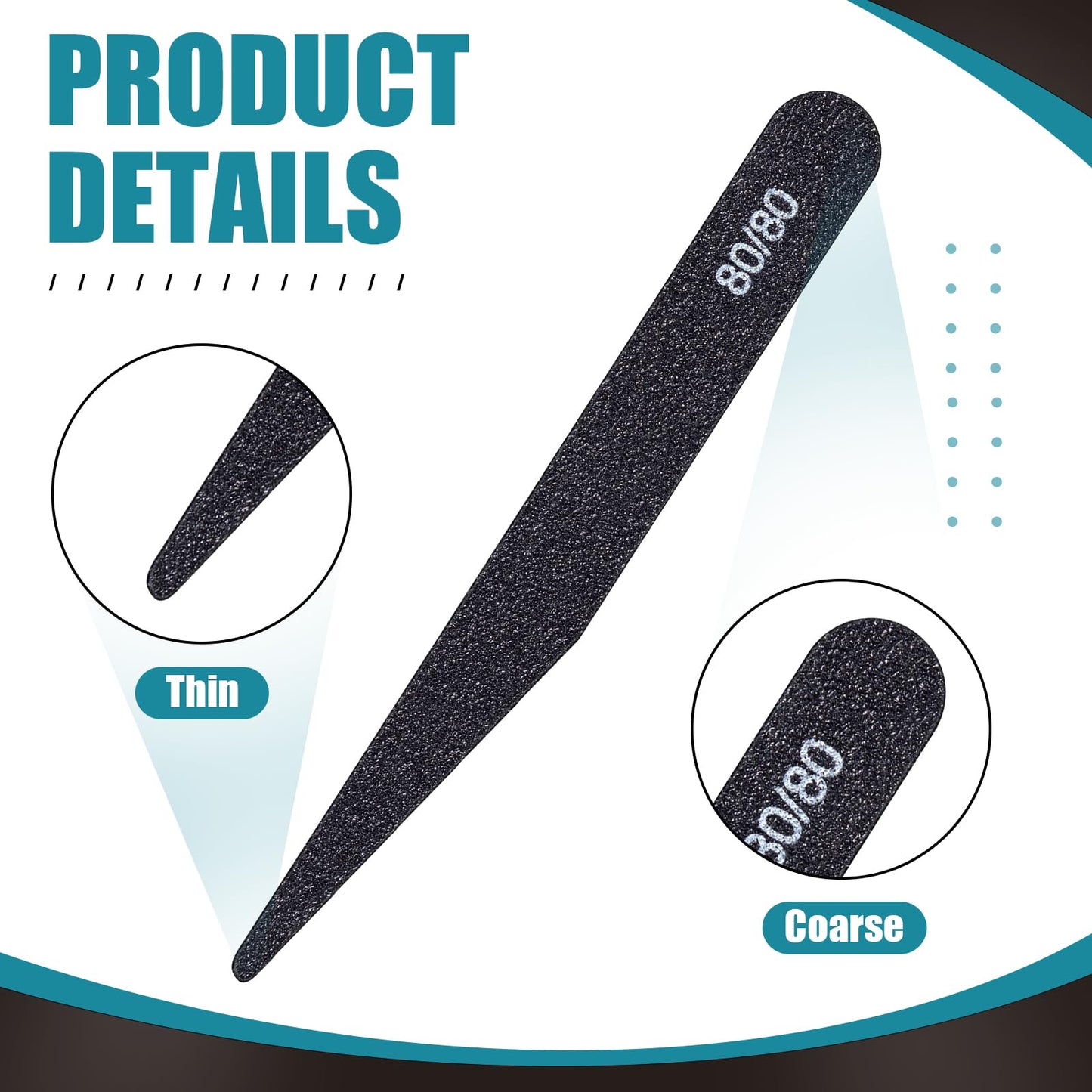 Honoson 20 Pcs Sanding Sticks for Plastic Models Polishing Sticks Assorted Metal and Wood Sanding Tools Accessory for Model Craft Amateur Beginner(Low Grits Rating,Stylish Style)