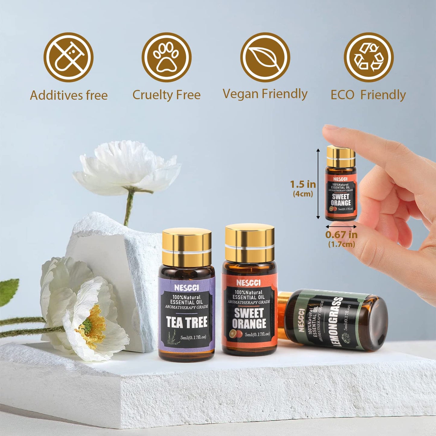 Essential Oil Gift Set -Perfect for Diffuser,Humidifier,Candle Making, Halloween, Christmas(18 * 5ML)