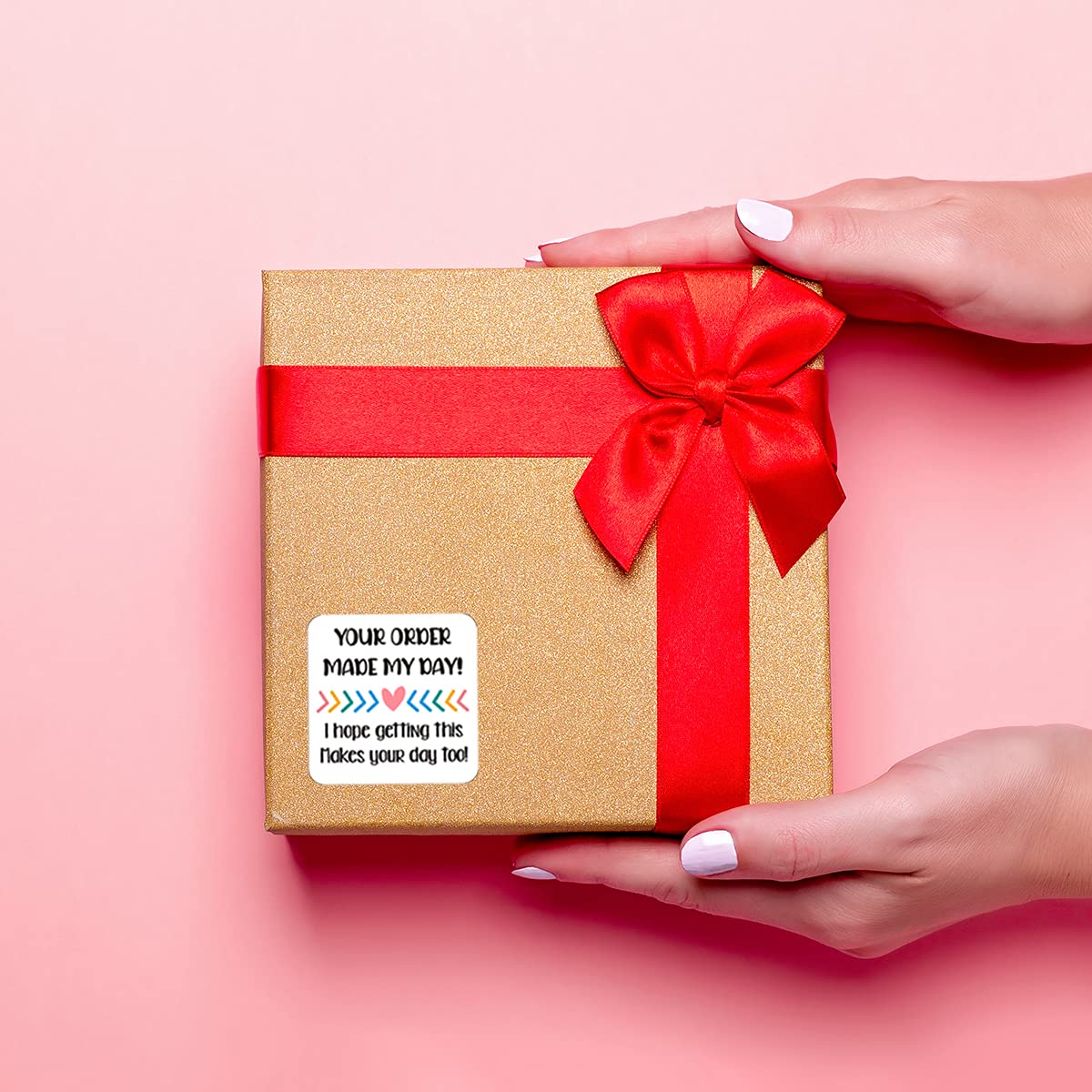 Littlefa Your Order Made My Day Stickers,Happy Mail Stickers,Thank You Stickers,Small Business Stickers, Envelopes Seal Stickers,Mail Packaging Sticker for Small Business 500 PCS