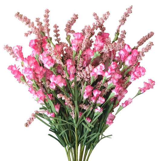 TEMPUS 10Pcs Artificial Flower Bulk Spring/Summer Flowers Wedding Party Vase Bouquet Floral Arrangement Home Decor Indoor Decor(Pink)