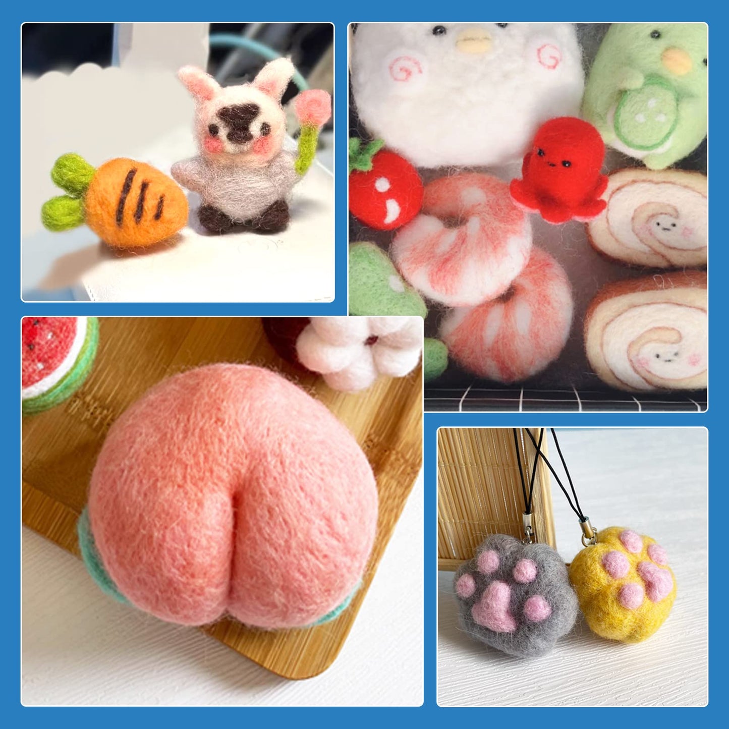 Needle Felting Needles, 104 pcs Needle Felting Kit, 4 Sizes 4 Types Felting Needles, Triangle, Star, Cone, Spiral, Needle Felting Supplies, Needle Felting Tools, 36/38/40/42 Gauge